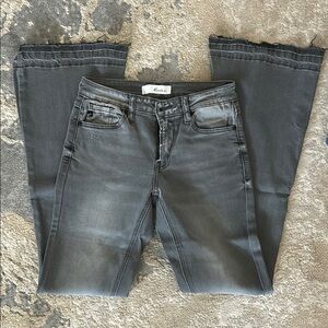 KanCan Gray Flare Wide Leg Jeans